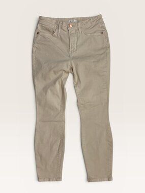 LC Lauren Conrad Jeans Womens 6 Beige High Rise Skinny Ankle Stretch Khaki